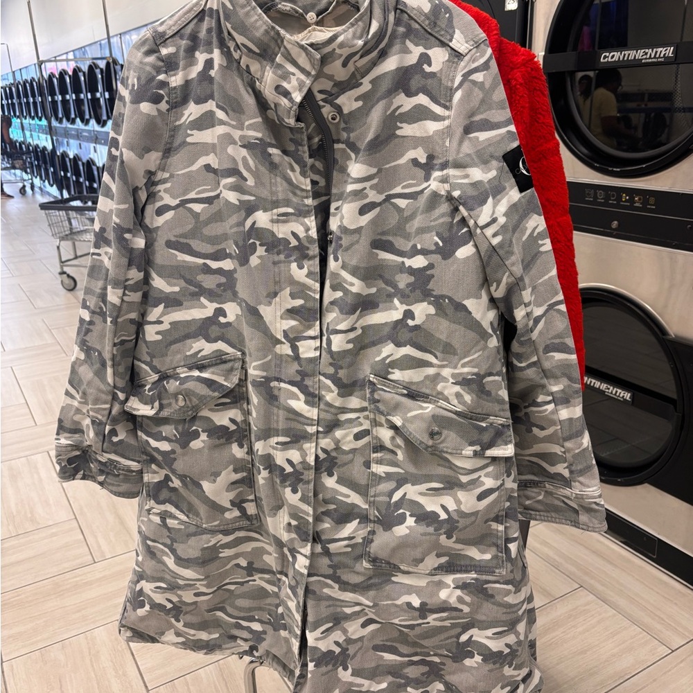 Calvin Klein Jeans Gray Camouflage Hoodie